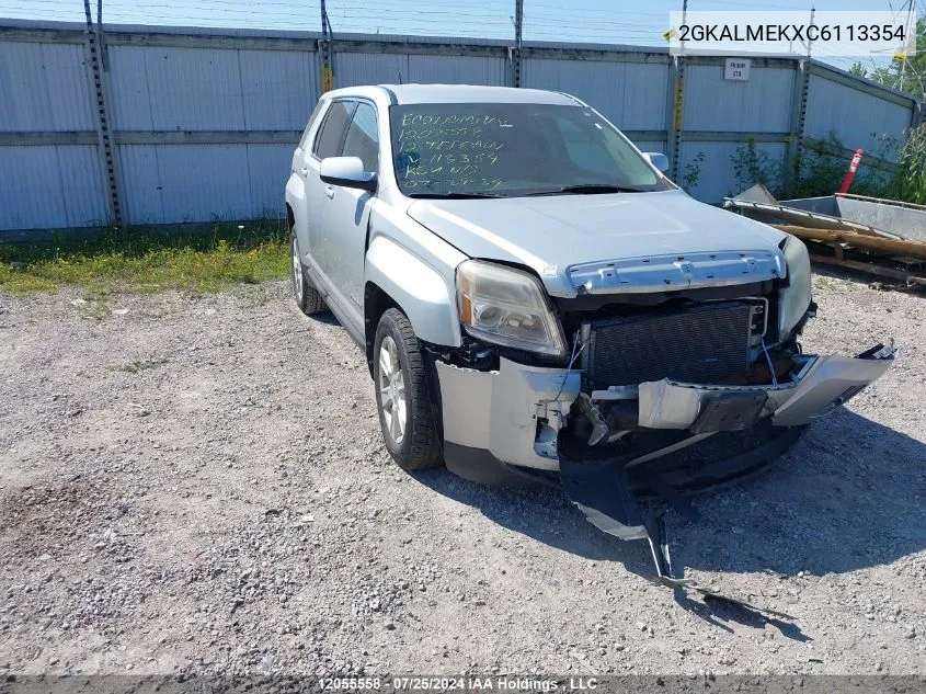 2012 GMC Terrain VIN: 2GKALMEKXC6113354 Lot: 12055558