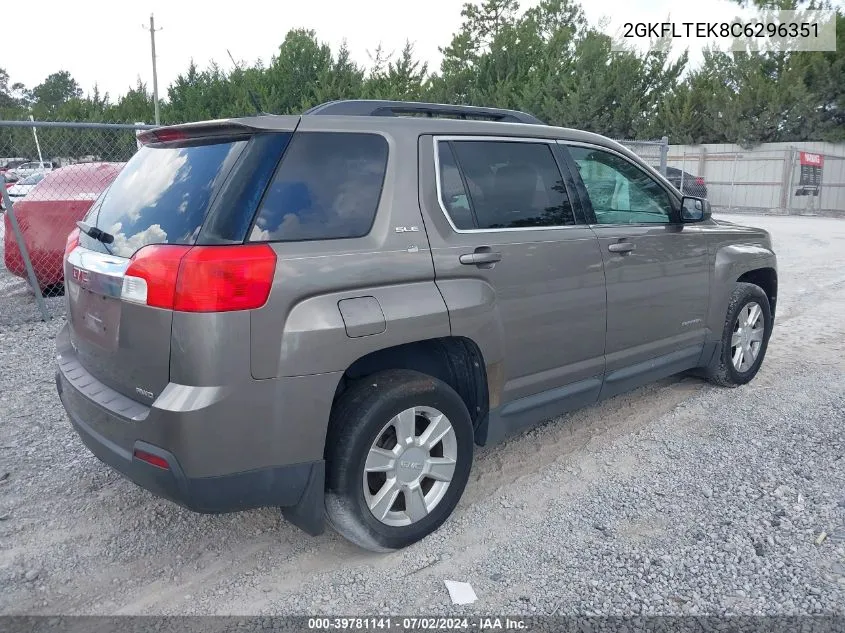 2012 GMC Terrain Sle-2 VIN: 2GKFLTEK8C6296351 Lot: 39781141