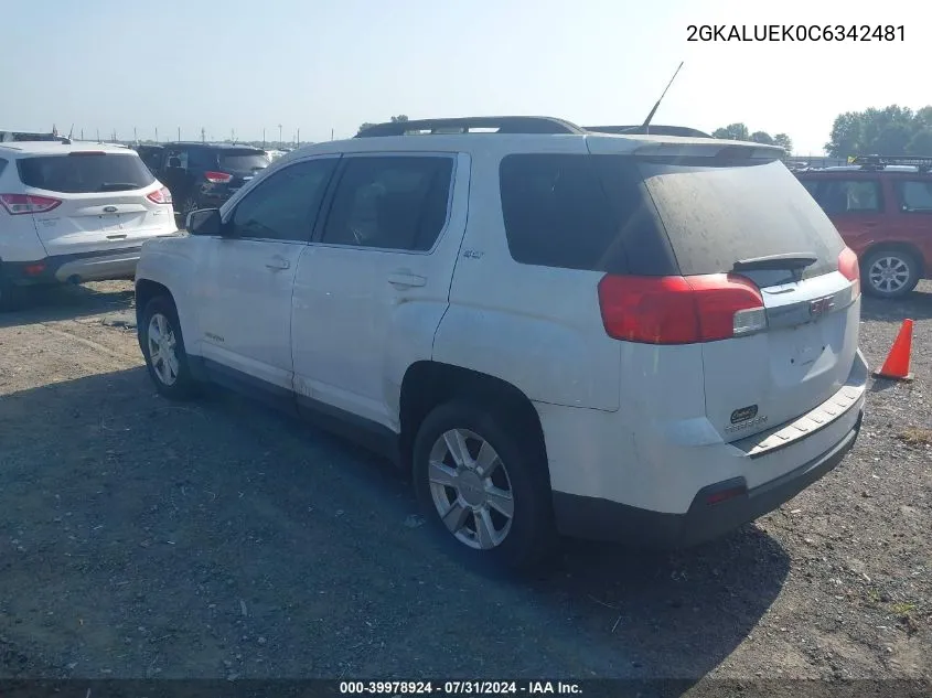 2012 GMC Terrain Slt-1 VIN: 2GKALUEK0C6342481 Lot: 39978924