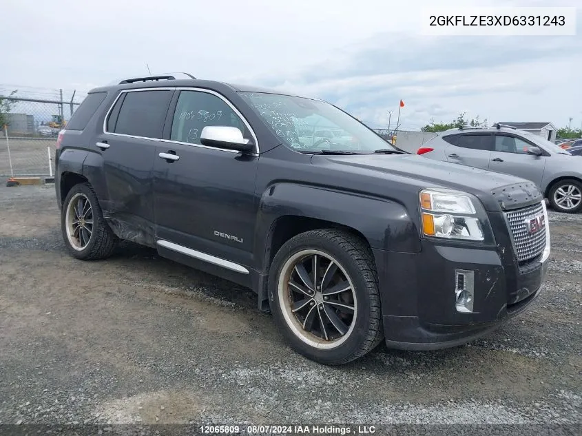 2013 GMC Terrain Denali VIN: 2GKFLZE3XD6331243 Lot: 12065809