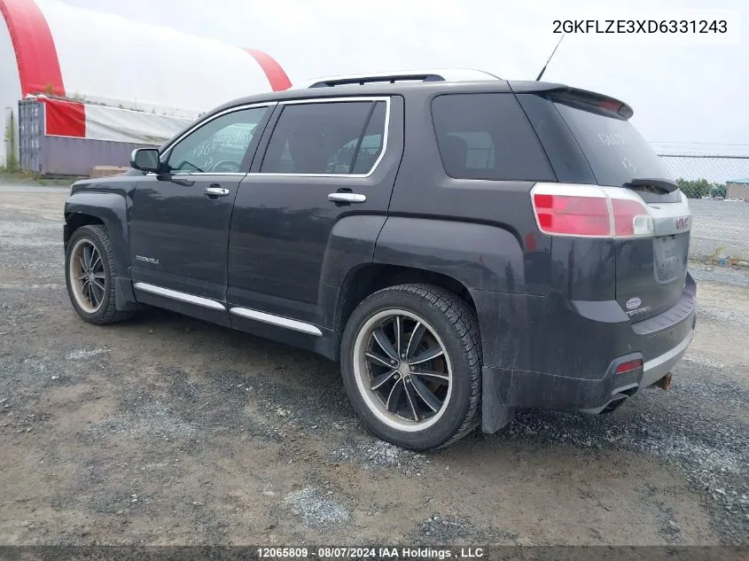 2013 GMC Terrain Denali VIN: 2GKFLZE3XD6331243 Lot: 12065809