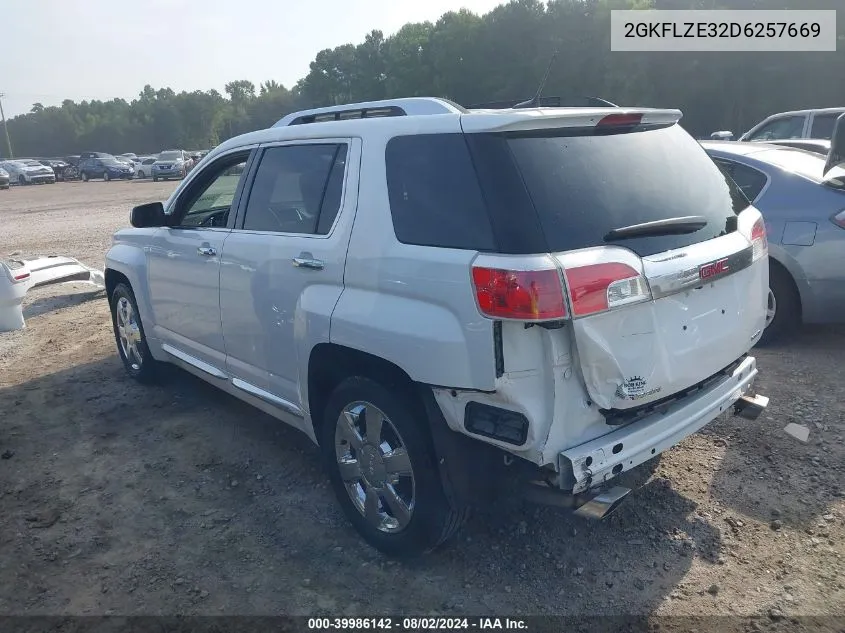 2013 GMC Terrain Denali VIN: 2GKFLZE32D6257669 Lot: 39986142