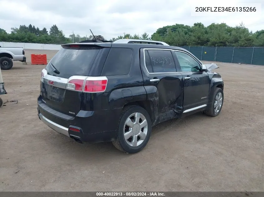 2014 GMC Terrain Denali VIN: 2GKFLZE34E6135266 Lot: 40022913