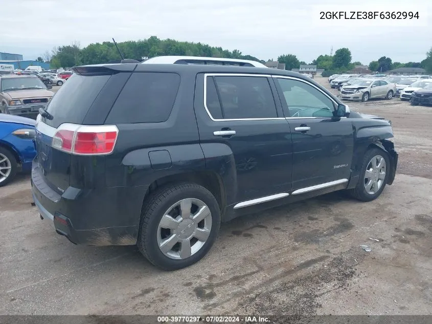 2015 GMC Terrain Denali VIN: 2GKFLZE38F6362994 Lot: 39770297