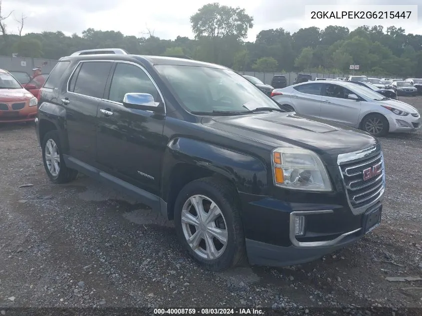 2016 GMC Terrain Slt VIN: 2GKALPEK2G6215447 Lot: 40008759