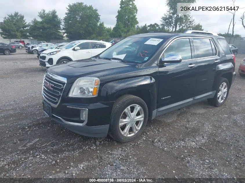 2016 GMC Terrain Slt VIN: 2GKALPEK2G6215447 Lot: 40008759