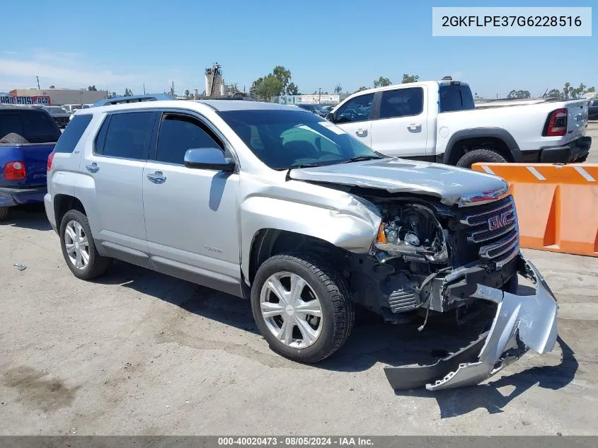 2016 GMC Terrain Slt VIN: 2GKFLPE37G6228516 Lot: 40020473