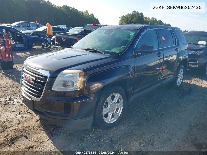 2016 GMC Terrain Sle VIN: 2GKFLSEK9G6262435 Lot: 40276544