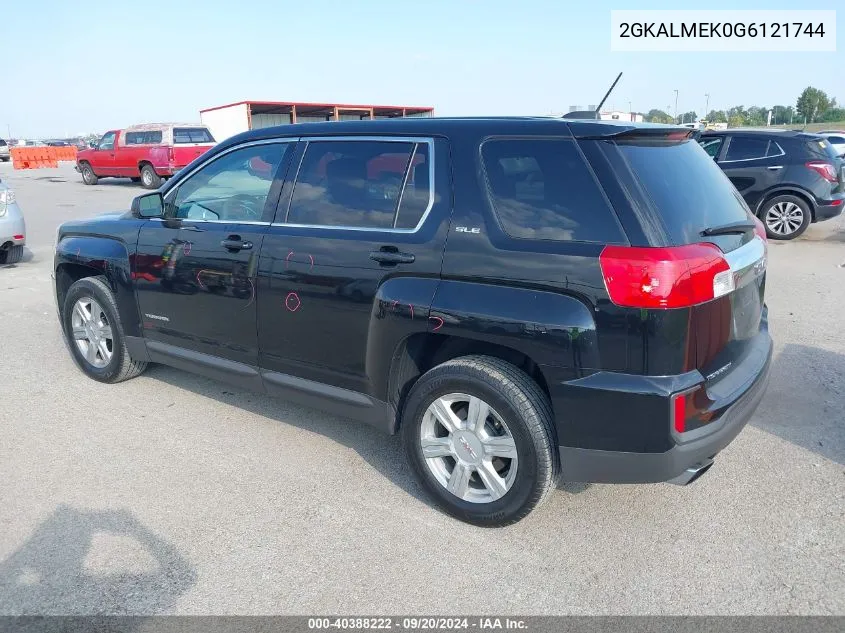 2016 GMC Terrain Sle-1 VIN: 2GKALMEK0G6121744 Lot: 40388222