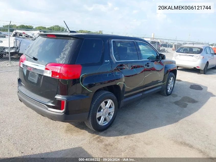 2016 GMC Terrain Sle-1 VIN: 2GKALMEK0G6121744 Lot: 40388222