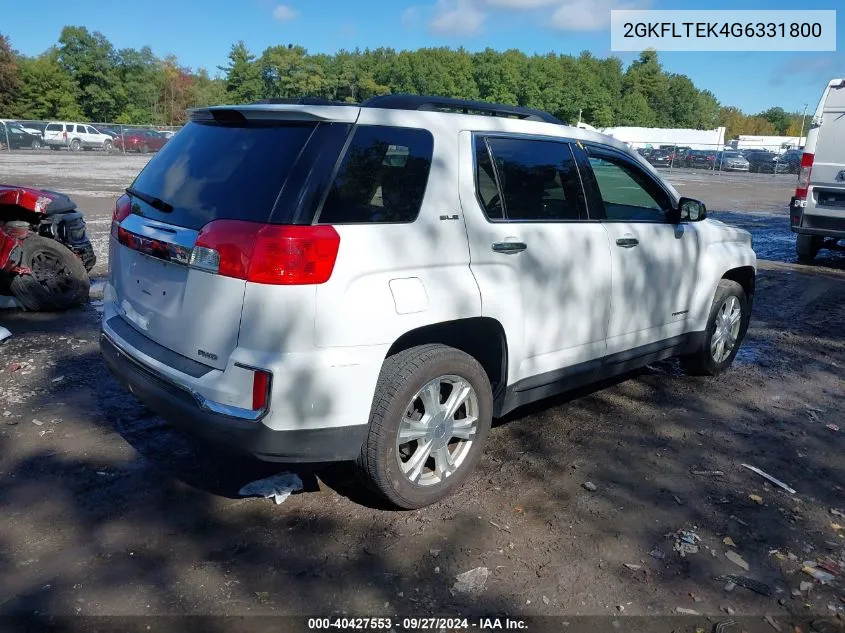 2016 GMC Terrain Sle-2 VIN: 2GKFLTEK4G6331800 Lot: 40427553