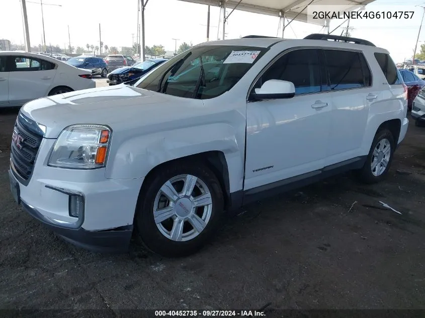 2016 GMC Terrain Sle-2 VIN: 2GKALNEK4G6104757 Lot: 40452735