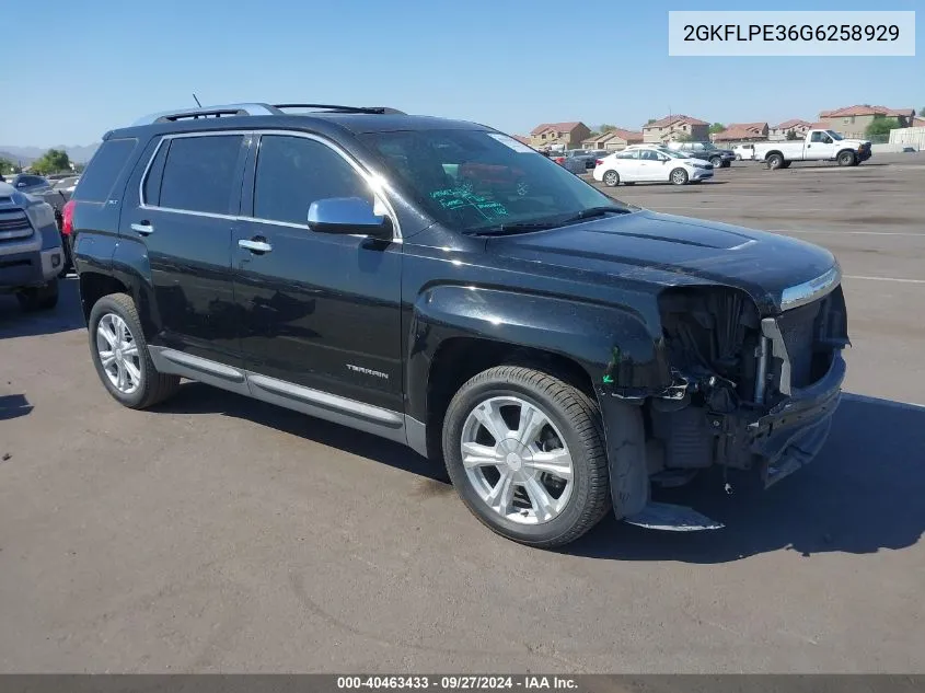 2016 GMC Terrain Slt VIN: 2GKFLPE36G6258929 Lot: 40463433