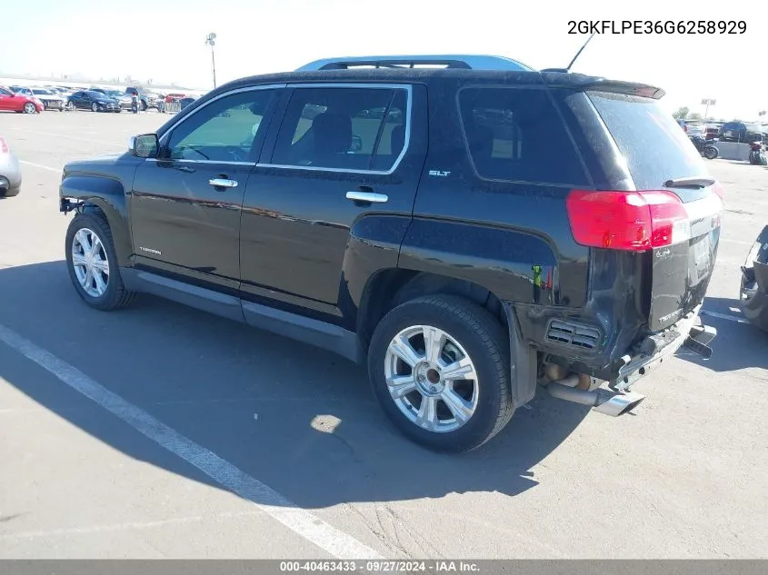 2016 GMC Terrain Slt VIN: 2GKFLPE36G6258929 Lot: 40463433