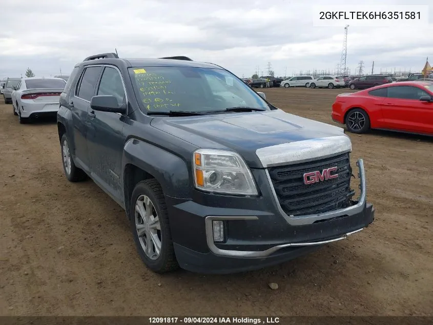 2017 GMC Terrain VIN: 2GKFLTEK6H6351581 Lot: 12091817