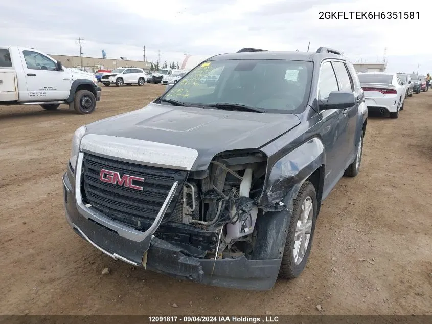 2017 GMC Terrain VIN: 2GKFLTEK6H6351581 Lot: 12091817