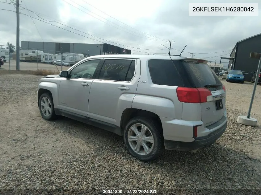 2017 GMC Terrain Sle VIN: 2GKFLSEK1H6280042 Lot: 30041800