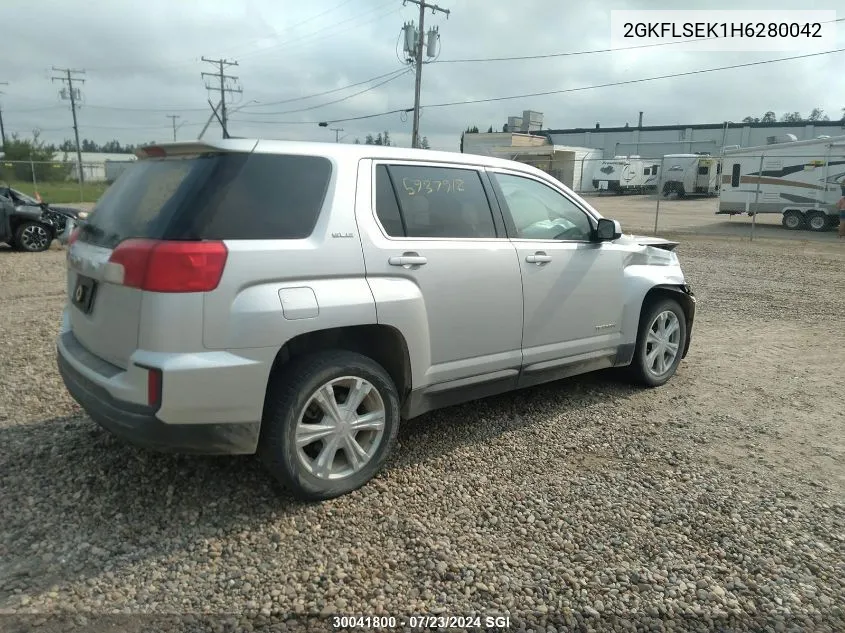 2017 GMC Terrain Sle VIN: 2GKFLSEK1H6280042 Lot: 30041800