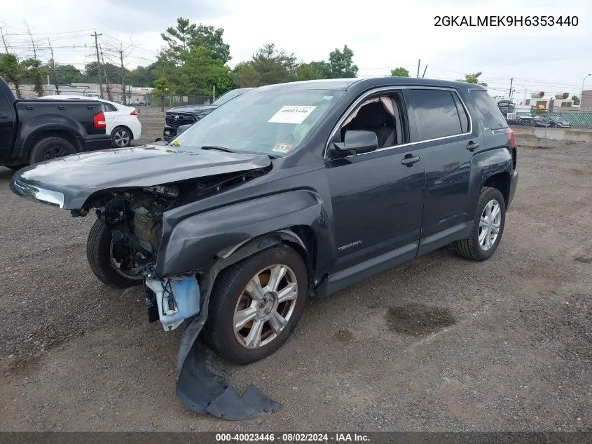 2017 GMC Terrain Sle-1 VIN: 2GKALMEK9H6353440 Lot: 40023446