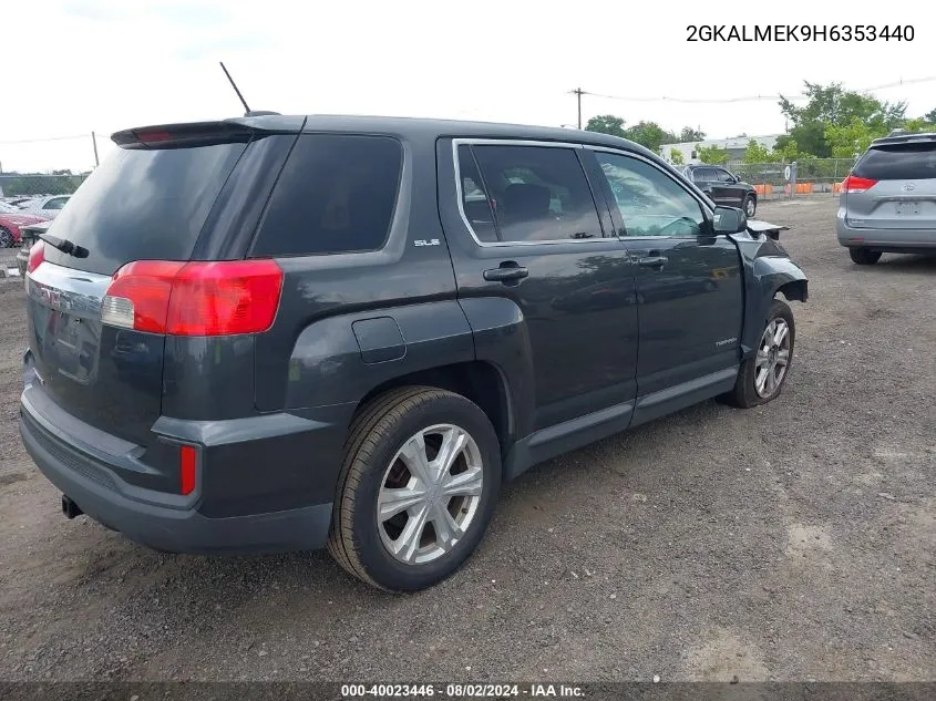 2017 GMC Terrain Sle-1 VIN: 2GKALMEK9H6353440 Lot: 40023446