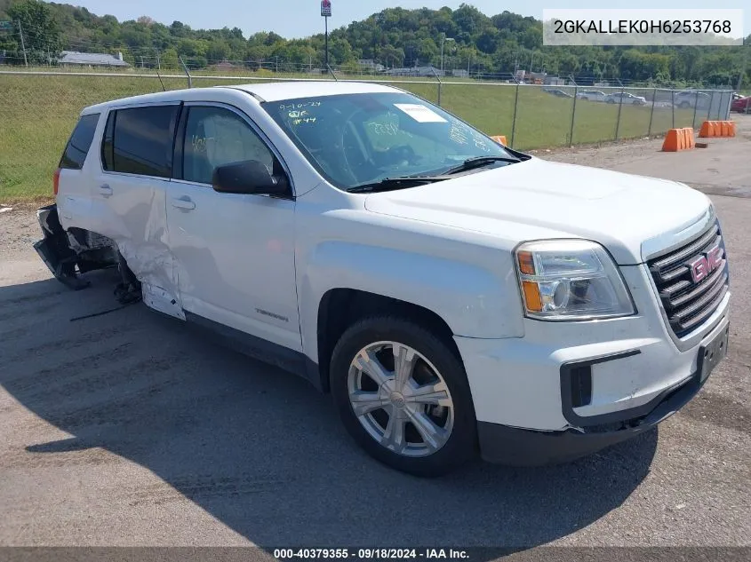 2017 GMC Terrain Sl VIN: 2GKALLEK0H6253768 Lot: 40379355