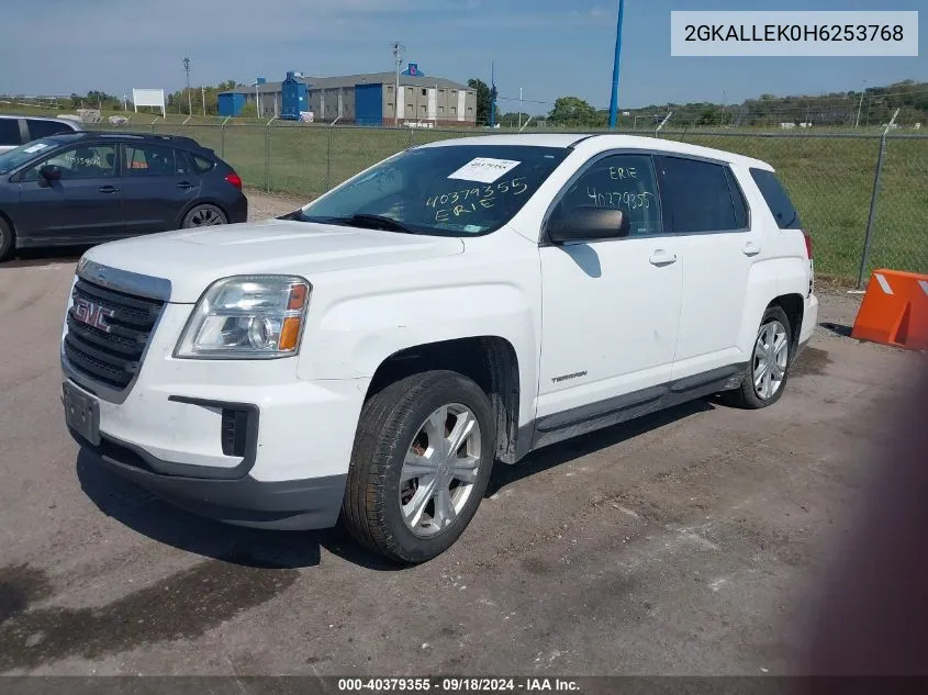 2017 GMC Terrain Sl VIN: 2GKALLEK0H6253768 Lot: 40379355