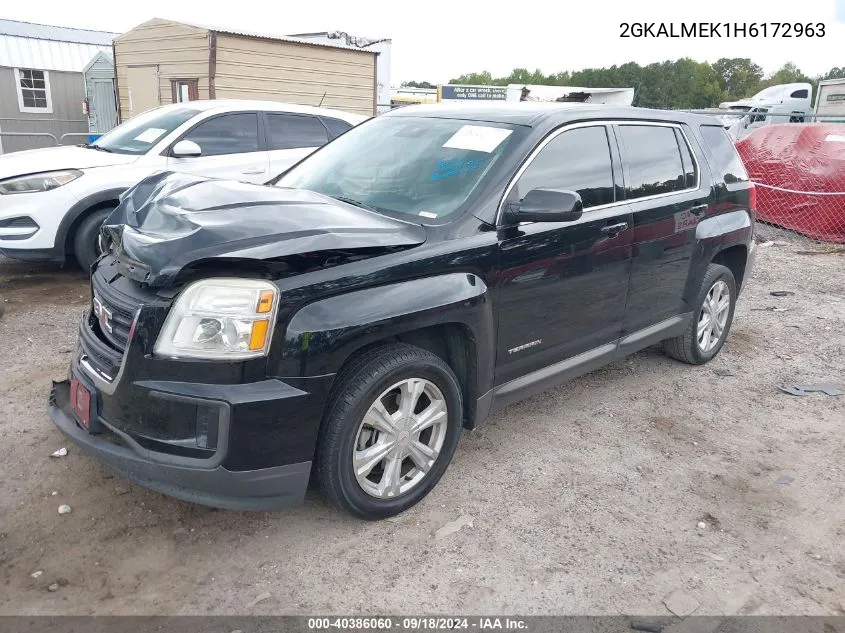 2017 GMC Terrain Sle-1 VIN: 2GKALMEK1H6172963 Lot: 40386060