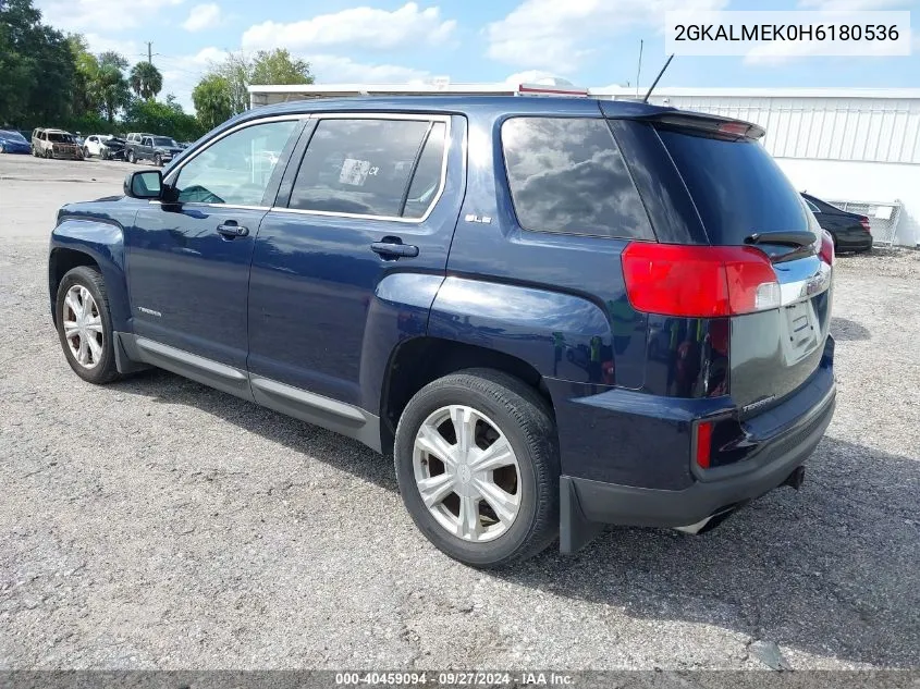 2017 GMC Terrain Sle-1 VIN: 2GKALMEK0H6180536 Lot: 40459094