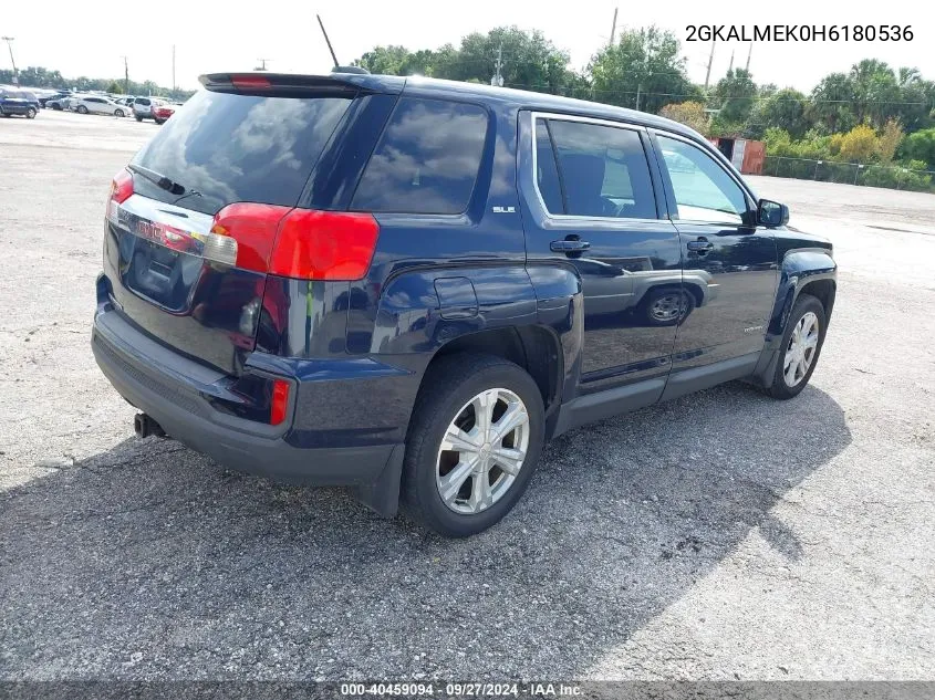 2017 GMC Terrain Sle-1 VIN: 2GKALMEK0H6180536 Lot: 40459094