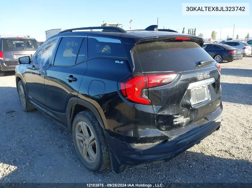 2018 GMC Terrain VIN: 3GKALTEX8JL323742 Lot: 12103875