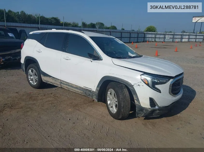 2018 GMC Terrain Sle VIN: 3GKALMEV0JL288781 Lot: 40009301