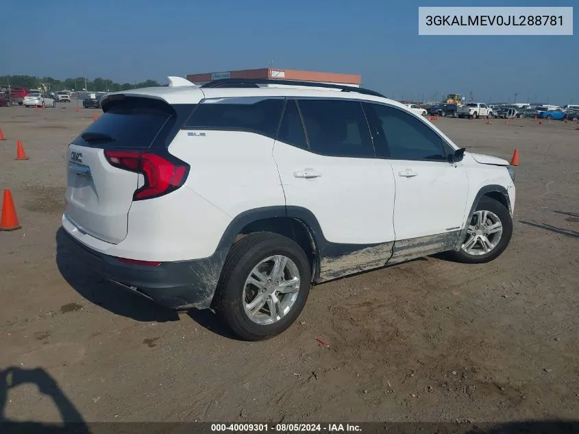 2018 GMC Terrain Sle VIN: 3GKALMEV0JL288781 Lot: 40009301