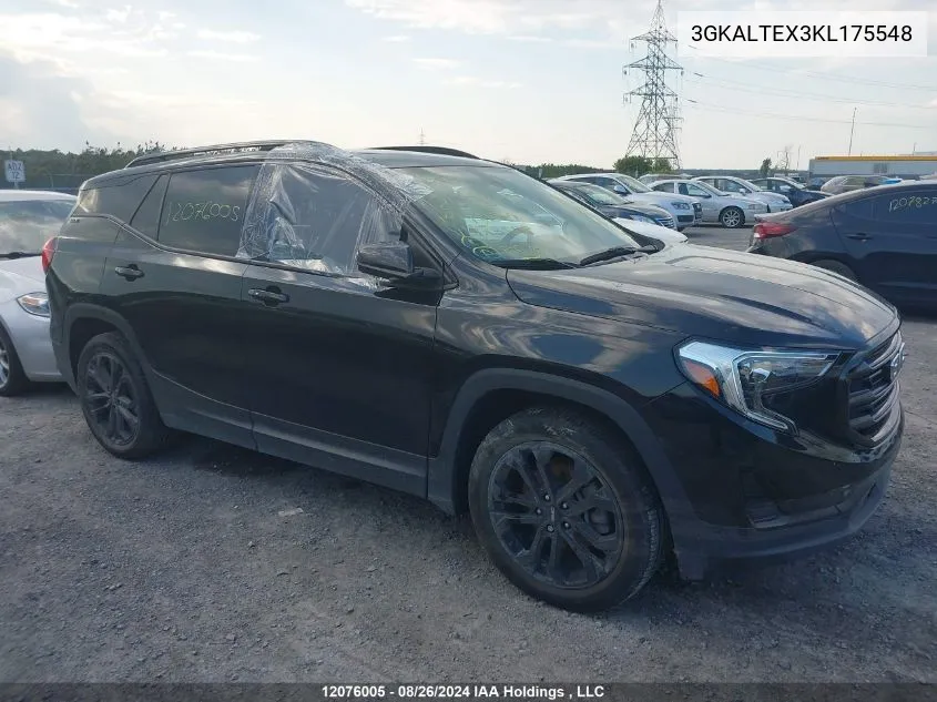 2019 GMC Terrain VIN: 3GKALTEX3KL175548 Lot: 12076005