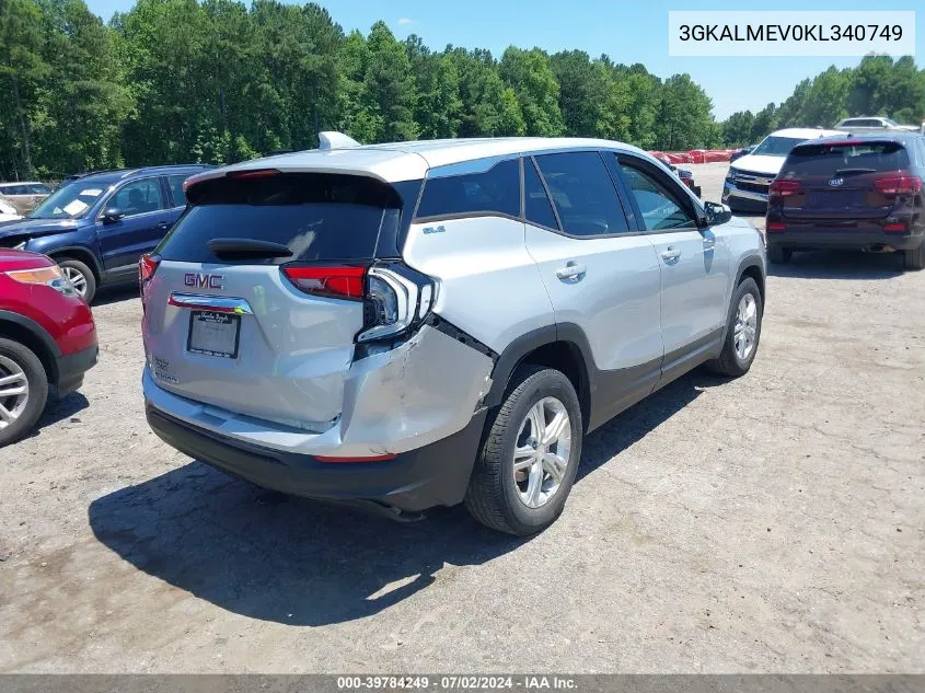 2019 GMC Terrain Sle VIN: 3GKALMEV0KL340749 Lot: 39784249