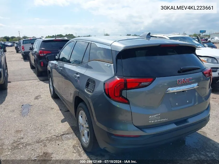 2019 GMC Terrain Sle VIN: 3GKALMEV4KL223661 Lot: 39912149