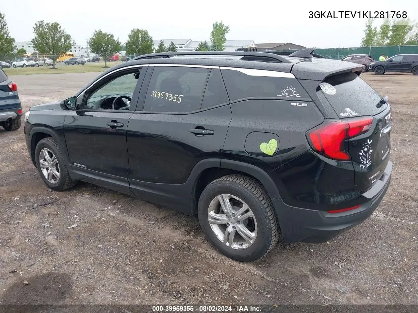 2019 GMC Terrain Sle VIN: 3GKALTEV1KL281768 Lot: 39959355