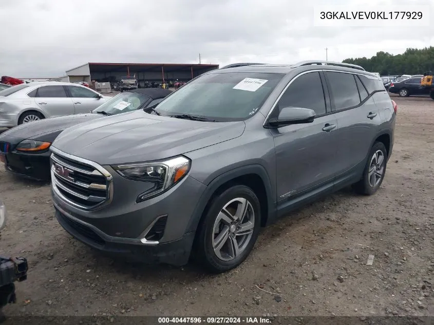 2019 GMC Terrain Slt VIN: 3GKALVEV0KL177929 Lot: 40447596