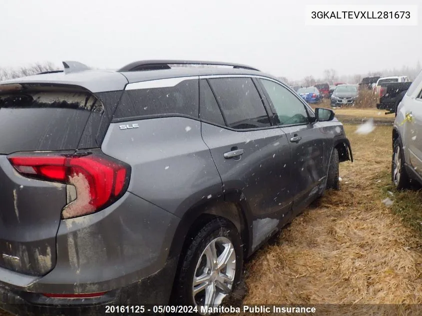 2020 GMC Terrain Sle VIN: 3GKALTEVXLL281673 Lot: 20161125