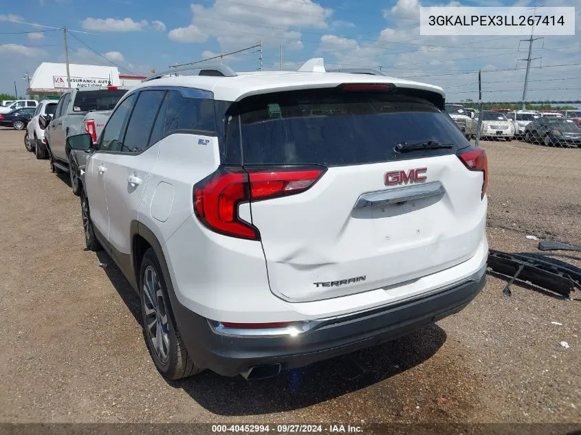 2020 GMC Terrain Fwd Slt VIN: 3GKALPEX3LL267414 Lot: 40452994