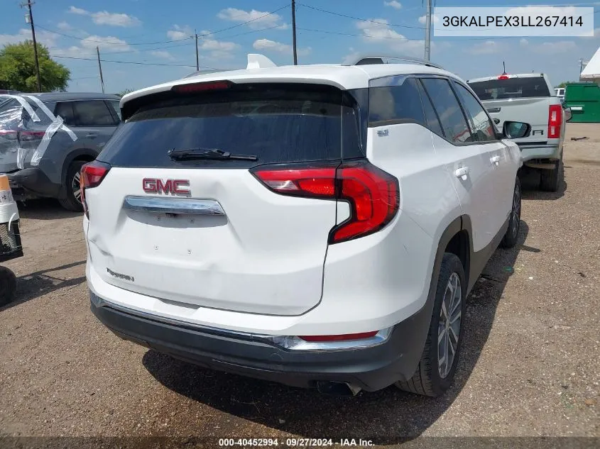 2020 GMC Terrain Fwd Slt VIN: 3GKALPEX3LL267414 Lot: 40452994