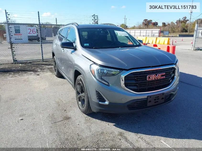 3GKALTEV3LL151783 2020 GMC Terrain Awd Sle