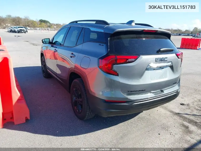 3GKALTEV3LL151783 2020 GMC Terrain Awd Sle