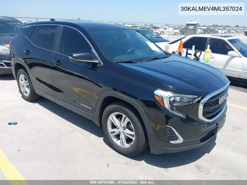 2021 GMC Terrain Fwd Sle VIN: 3GKALMEV4ML357024 Lot: 39741690