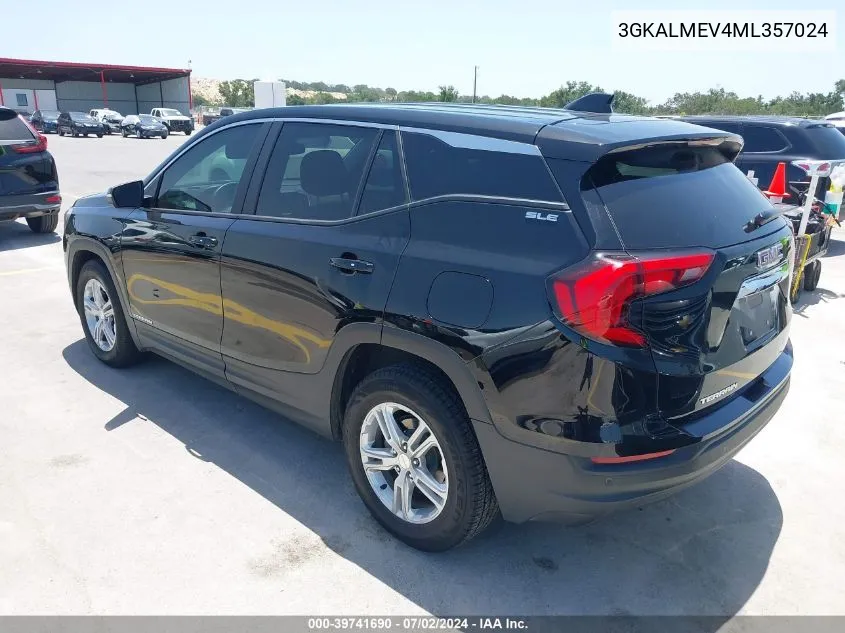 2021 GMC Terrain Fwd Sle VIN: 3GKALMEV4ML357024 Lot: 39741690