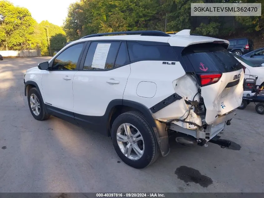 2021 GMC Terrain Awd Sle VIN: 3GKALTEV5ML362470 Lot: 40397816