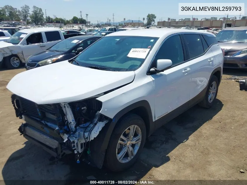 3GKALMEV8NL259793 2022 GMC Terrain Fwd Sle