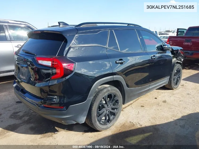 2022 GMC Terrain Fwd Slt VIN: 3GKALPEV7NL251685 Lot: 40387990