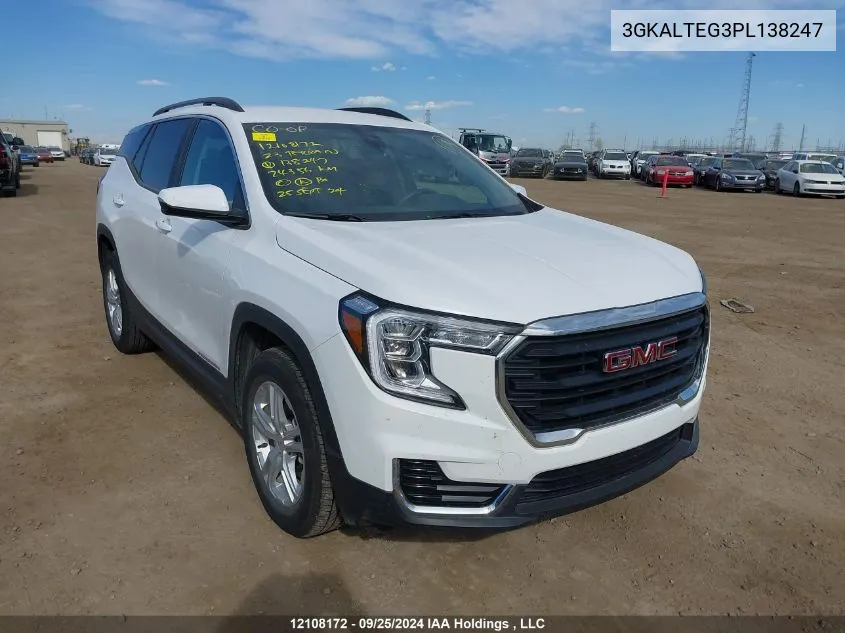 2023 GMC Terrain VIN: 3GKALTEG3PL138247 Lot: 12108172