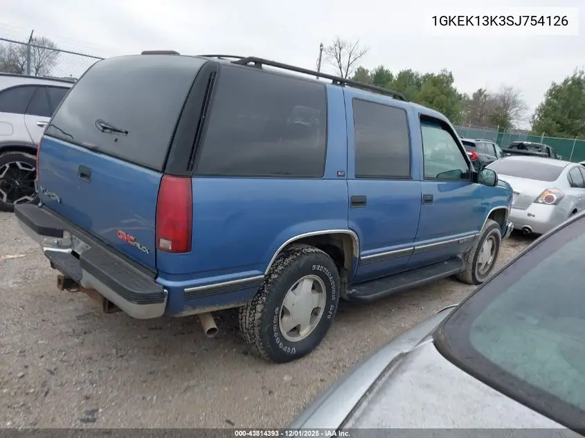 1GKEK13K3SJ754126 1995 GMC Yukon