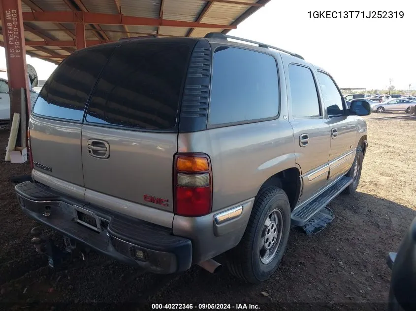 2001 GMC Yukon VIN: 1GKEC13T71J252319 Lot: 40272346